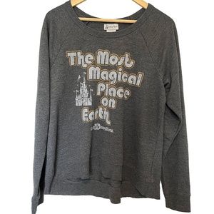 Disney Parks Most Magical Place On Earth Sweatshirt, Gray, Women's Large, EUC